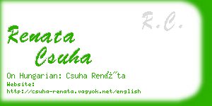 renata csuha business card